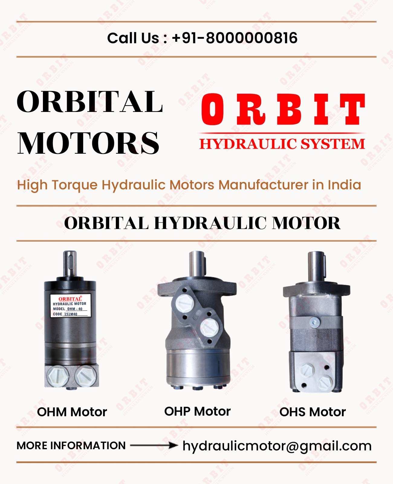Danfoss OMM Hydraulic Motor In India OMS - 500 151F2385 White Hydraulic Motor